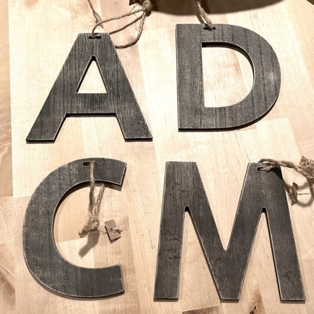 NWT WOODEN LETTER MONOGRAM LETTERS